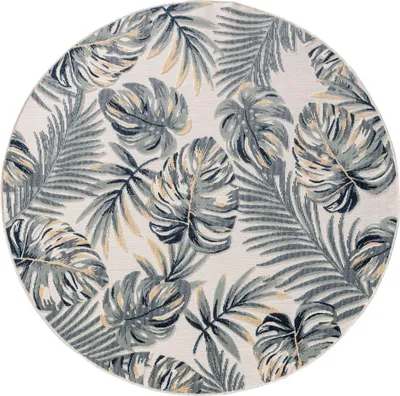 Produktbild von benuta In- & Outdoor Teppich Flora Multicolor ø 320 cm rund Teppich Wohnzimmer Outdoorteppich Muster Kurzflor