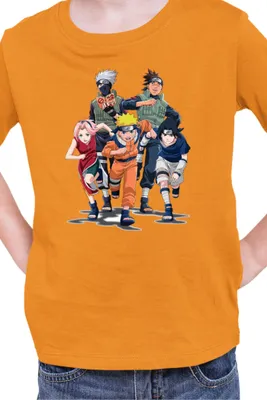 Produktbild von Kinder T-Shirt Naruto Team 7 04, 12-13 Jahr - 152 / Orange