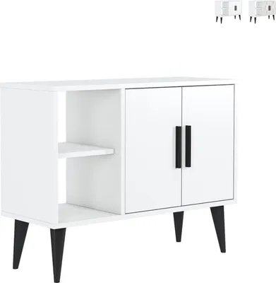 Produktbild von Weißer moderner Eingangsbereich Schuhschrank 90x35x70cm Arizona - Weiß