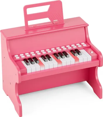 Zdjęcie produktu dla COSTWAY 25-klawiszowy keyboard dla dzieci, pianino dla dzieci ze statywem, tryb nauczania, regulowana prędkość i głośność, pianino dla dzieci od 3 roku życia