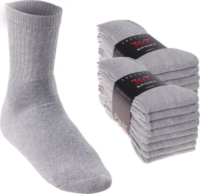 Produktbild von MT Sport- und Freizeitsocken für Damen und Herren (16 Paare) - Tennissocken - grau