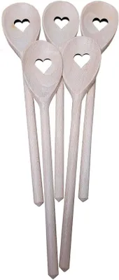 Immagine prodotto di Set di cucchiai in legno, a forma di cuore, faggio, 30 cm, 10 pezzi