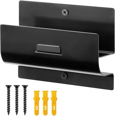 Productafbeelding van Unyqoos® Wandhaken van gelakt ijzer, 13 x 10 cm, plat ontwerp, draagvermogen 50 kg – robuust en veelzijdig voor garage, werkplaats en kelder
