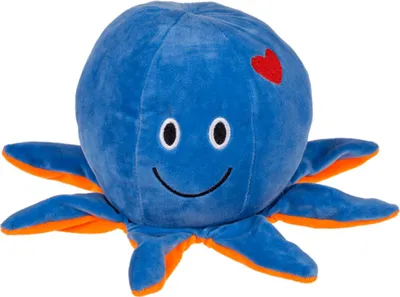 Produktbild von Plüschtier zum Wenden Oktopus orange blau 17 cm