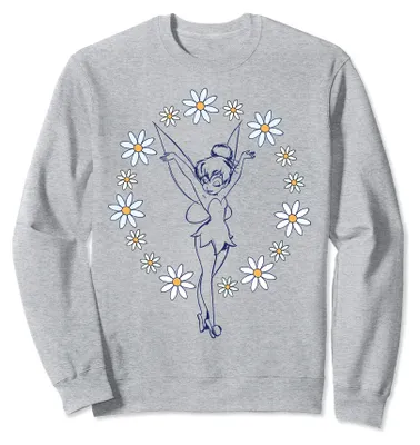 Immagine prodotto di Felpa a maniche lunghe con motivo floreale primaverile di Peter Pan e Campanellino, firmata Disney