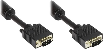 Produktbild von Anschlusskabel S-VGA Stecker an Stecker, schwarz, 10m, Good Connections®