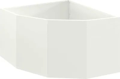 Obrázek produktu pro vidaXL Rohový květináč bílý 60 x 60 x 35 cm ocelový