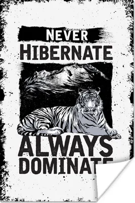 Produktbild von MuchoWow® Poster Jahrgang - Tiger - Design 120x180 cm - Kunstposter