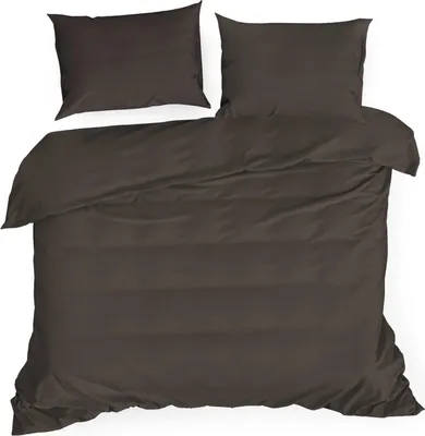 Image de Eurofirany Garniture de lit NOVA3 marron 220x200 cm SET de 3 PIECES : avec 2 taies d'oreiller 70x80 cm