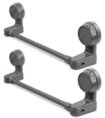Image de Porte-serviettes sans perçage, avec ventouse, lot de 2