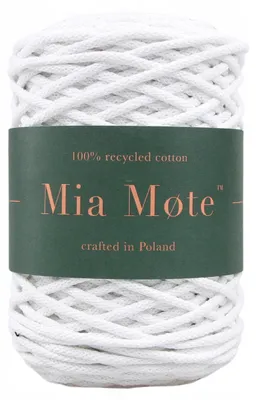 Image de Mia Mote Cordon Macramé Tressé Coton Blanc 5mm 100m