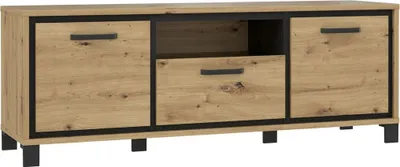 Produktbild von Furniture24 Tv Schrank Trondheim TDHT132 Unterschrank, Lowboard, Tv-Tisch mit 2 Türen und Schublade