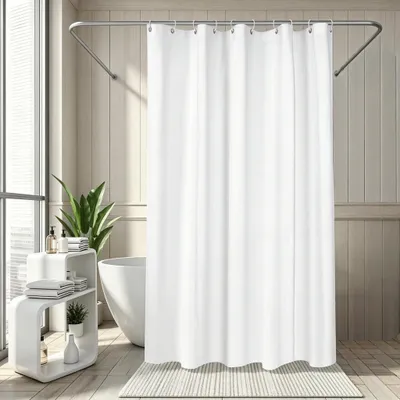 Productafbeelding van Douchegordijn van Polyester 180x200 cm, Waterdicht en Schimmelwerend