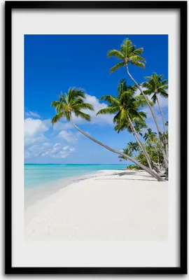 Produktbild von Bild - Bilderrahmen - 40 cm x 60 cm - MDF - Rahmen - Wandkunst - Tropischer Strand