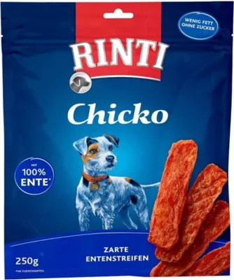 Zdjęcie produktu dla RINTI 91351, Przekąski, Pies, Dorosły, Kaczka, 250 g