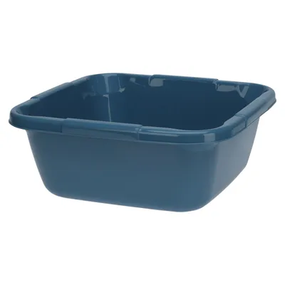 Produktbild von Spülschüssel Kunststoff Eckig 6 Liter Dunkelblau Waschschüssel Spüle Camping Schüssel Abwaschschüssel