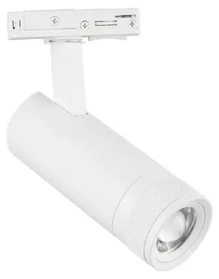 Produktbild von Weißer LED-Schienenstrahler, schwenkbar, einphasig, 30 W, 15–60°, CCT, TRIAC-dimmbar – 3000 K/4000 K/6000 K