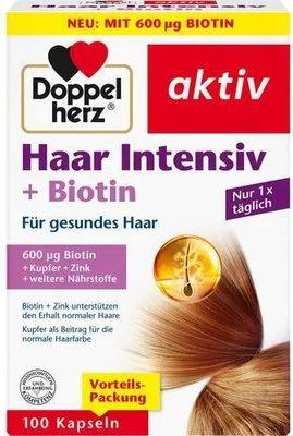 Produktbild von DOPPELHERZ Haar Intensiv+Biotin Kapseln