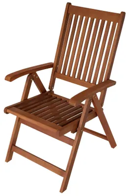 Produktbild von Klappsessel Gartensessel Stuhl 2er Set mit Armlehnen klappbar Eukalyptus geölt