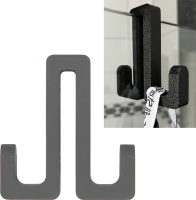 Produktbild von Handtuchhaken Duschtür Halter Duschkabine Handtuchhalter Kleiderhaken Doppel