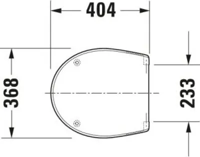 A technical drawing of a toilet seat with dimensions indicated.