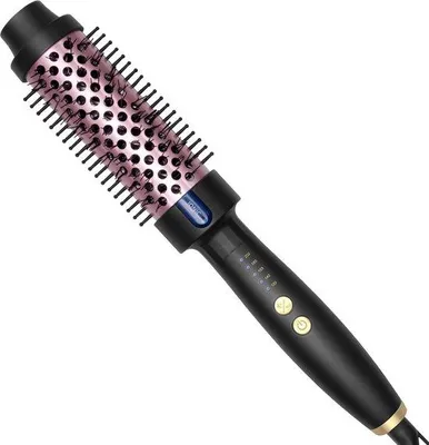 Obrázek produktu pro Stylizační kartáč – kulmovací kartáč, horký kartáč – pro úpravu vlasů, objem. – 5 teplotních úrovní – 38 mm – černá a zlatá barva