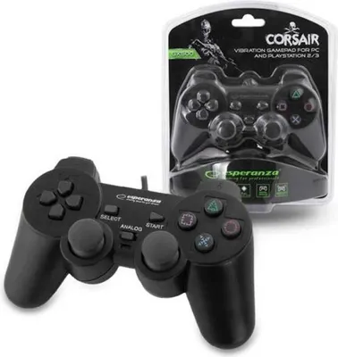 Obrázek produktu pro Esperanza EG106, Joystick, PC, Playstation 2, Playstation 3, Směrový kříž, Analogový/digitální, Kabel, USB 2.0
