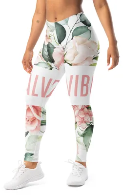 Produktbild von DECALVIBES Damen Leggings Basic Pastell Roses - XS