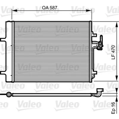 Produktbild von VALEO 814184 Kondensator Klimaanlage Klimakondensator für FORD MONDEO IV Turnier (BA7) +Trockner