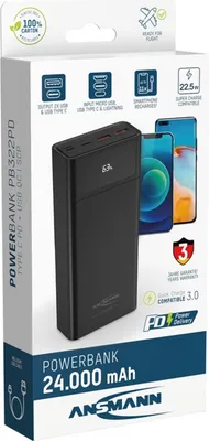 Zdjęcie produktu dla ANSMANN Powerbank 24000 mAh PB322PD