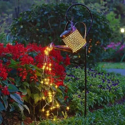 Zdjęcie produktu dla Lampa solarna ogrodowa konewka 60 LED wodoodporna IP65 do ogrodu
