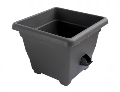 Obrázok produktu pre Plastia | Kvetináč Bergamot - 11 l - sivý - samozavlažovací - ideálny na balkón a terasu