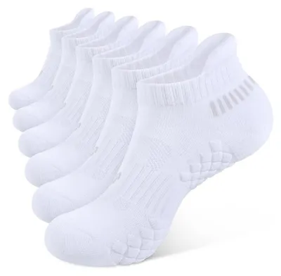 Productafbeelding van Heren sokken voor sneakers, 6 paar, katoen met mesh, maat 39-42, wit