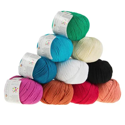 Produktbild von 10 x 50g Strickgarn Baumwolle Pearl, #445 rosa