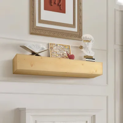 Zdjęcie produktu dla Kominek Konsola kominkowa Obramowanie kominka Półka pływająca Półka 152 cm Kolor drewna
