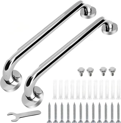 Produktbild von 2X Badezimmer Badewanne Haltegriff, Dusche Sicherheit Griff aus Edelstahl, Handlauf, Haltegriffe für Senioren, Kinder - 30cm