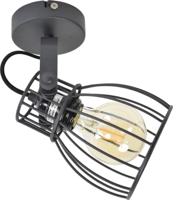 Image de Spot de plafond Wire à une ampoule, noir