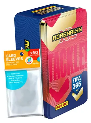 Immagine prodotto di Confezione con carte collezionabili FIFA 365 Adrenalyn XL 2027 - 1 scatola #B (TACKLE!) + protezioni esclusive per le carte