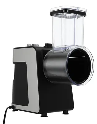 Obrázok produktu pre 1000W elektrický krájač zeleniny – krájač, strúhačka, drvič – súprava 10 nožov – nerezové nože – rýchla príprava – zástrčka pre EU – čierna farba