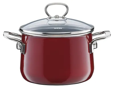 Productafbeelding van Vleespan met glazen deksel, diameter 16 cm, hoogte 18 cm, inhoud 2 liter, inductie