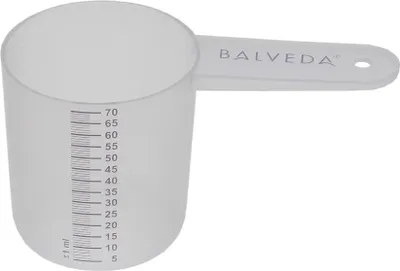 Produktbild von Messbecher 70 ml, chemikalienbeständig, mit gut ablesbarer Skala und handlichem Griff