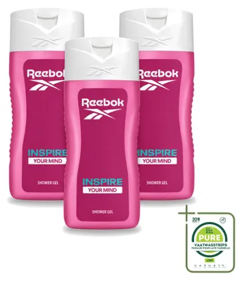 Imagen del producto de 3 unidades de gel de ducha Reebok "Inspire Your Mind" - 400 ml - Paquete grande