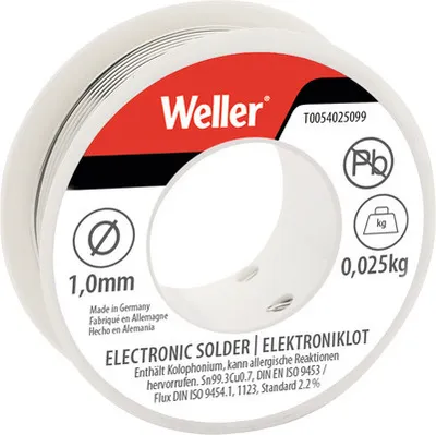 Obrázek produktu pro Weller T0054025099N Elektronická pájka EL99/1, bezolovnatá, 25 g, Ø 1, 0 mm