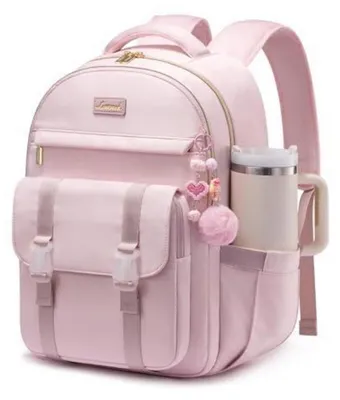 Produktbild von Rucksack Damen 15,6 Zoll Laptop Schulrucksack Teenager Mädchen B-rosa