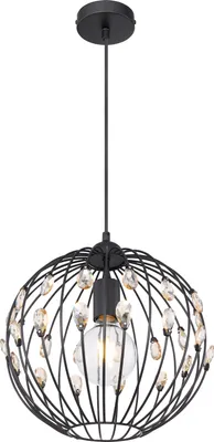 Produktbild von Globo Lighting Hängeleuchte Metall schwarz matt, 1x E27
