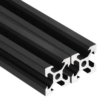 Aluminiumprofil 2020 V-Nut 200 mm 2 Stück schwarz