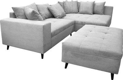 Produktbild von home24 Ecksofa mit Ottomane und Hocker