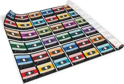 Immagine prodotto di Retro-kassetten - Pellicola adesiva in PVC per mobili - Pellicola per rinnovo mobili - Pellicola autoadesiva per mobili - cucina - armadi - Pellicola decorativa per mobili - 100x50 cm