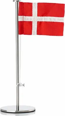 Obrázek produktu pro Žerď Zone Denmark s dánskou vlajkou, nerezová ocel, červená a bílá, 18 cm, 330197