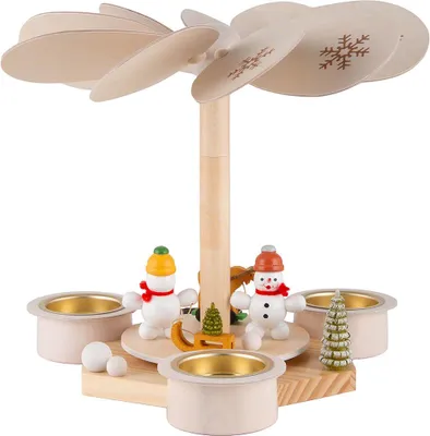Produktbild von 1-stöckige Pyramide Schneemänner (19cm) von Zenker Volkskunst